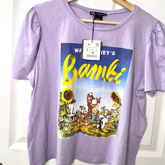 NEW Disney x ZARA Bambi Graphic Shirt - Size Large - Picture 9 of 10